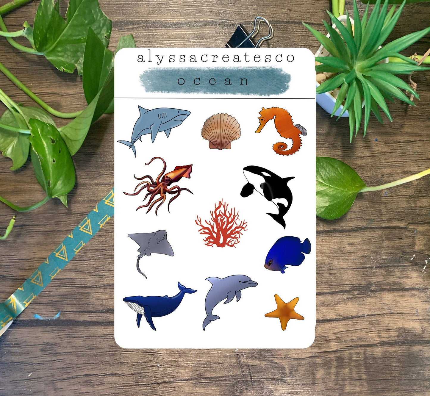 Marine Life Sticker Sheet