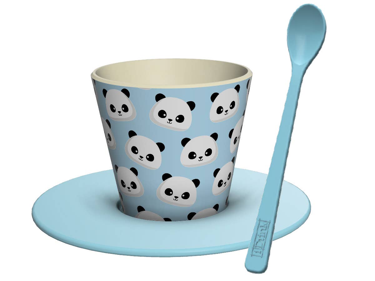 "Pandastic" Panda Mug, Spoon and Saucer