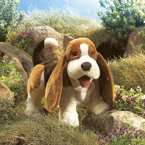 Marionnette à main Basset 2919/Basset Hound Folkmanis réaliste