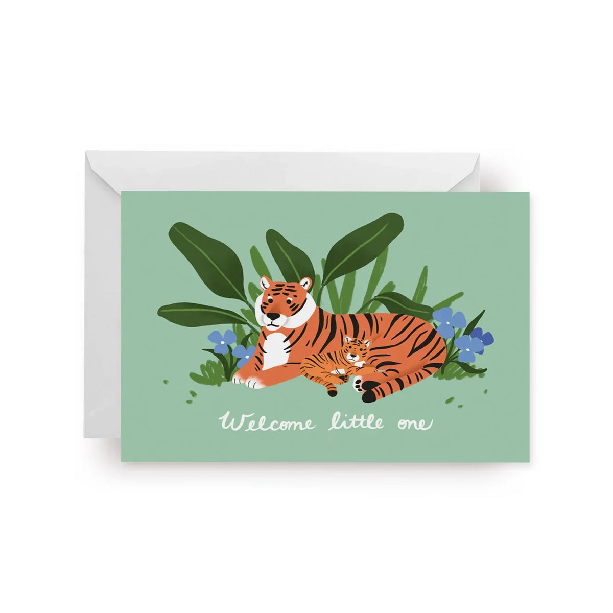 Carte de Vœux Tigres - Welcome little one – vue principale