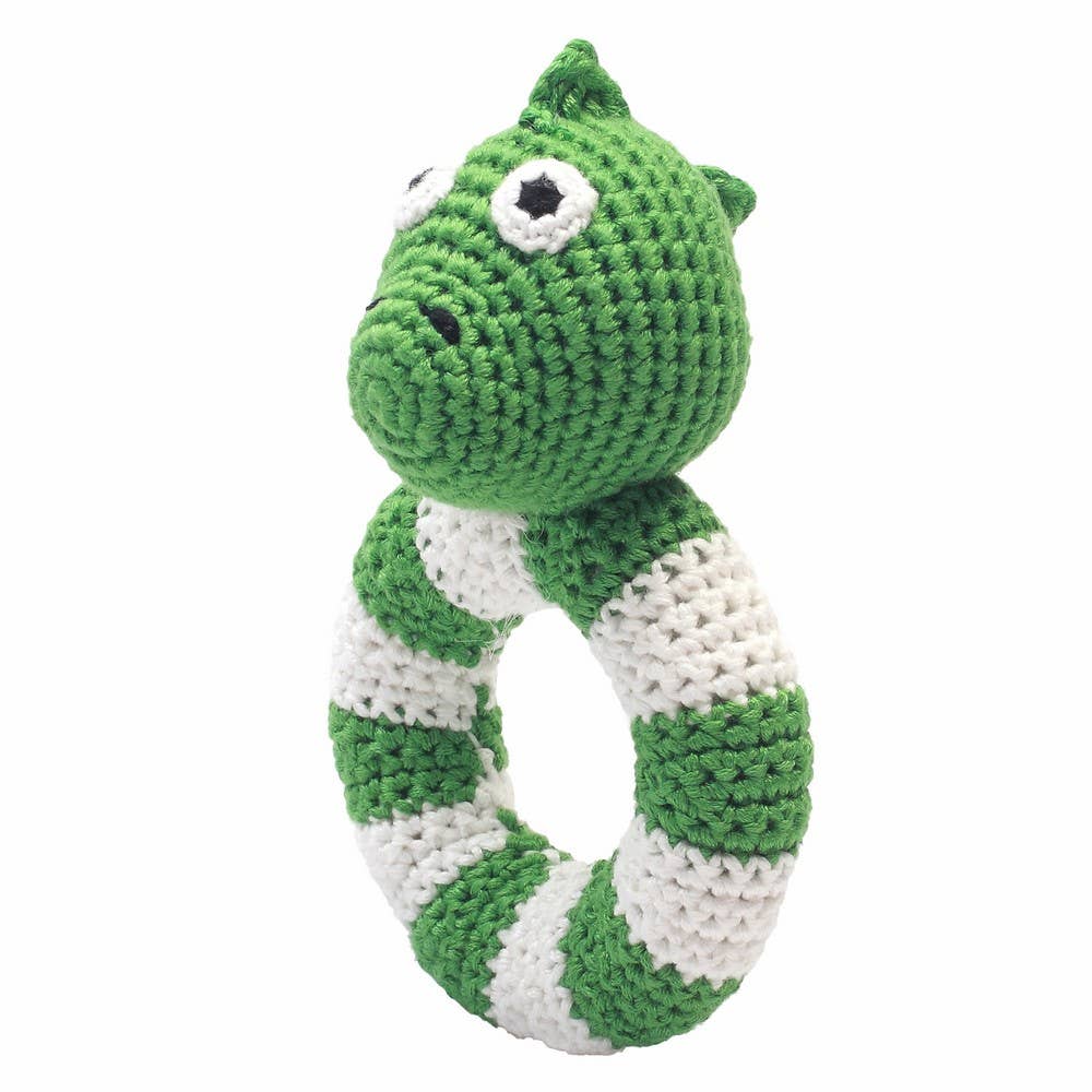 Ring Rattle - Green Dino