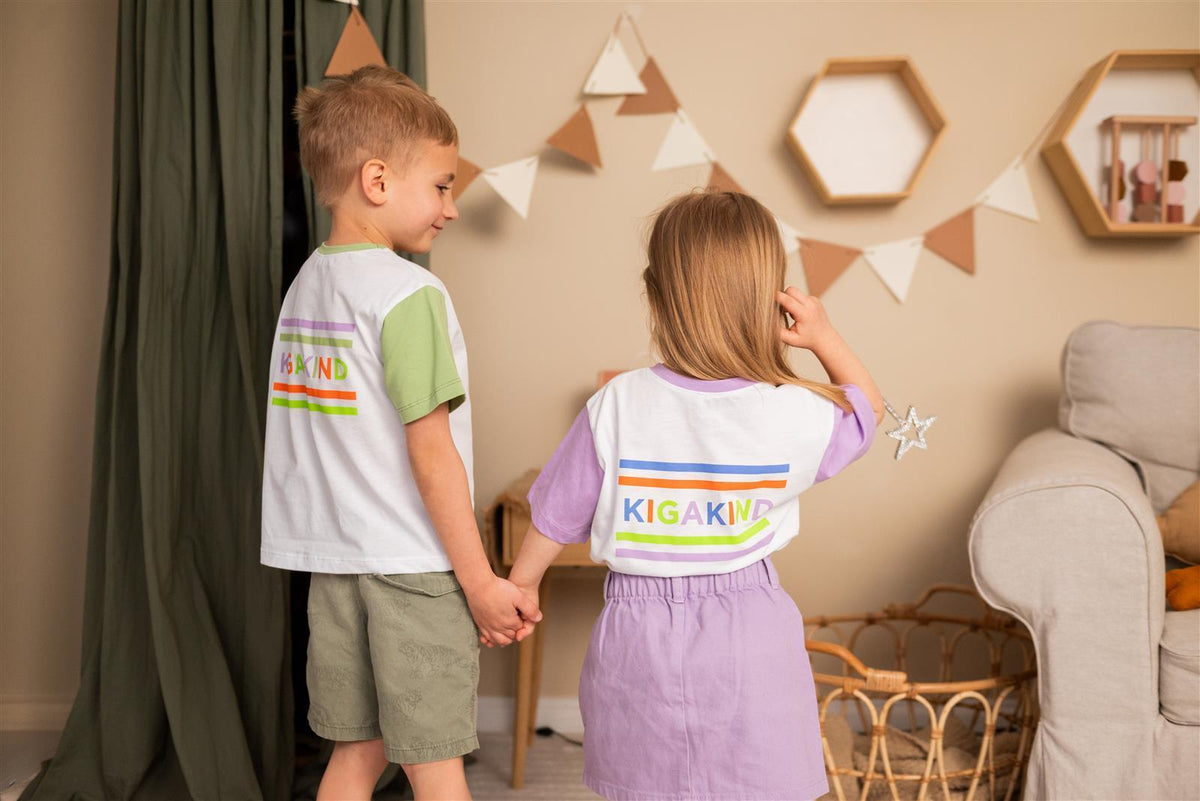T-shirt KIGAKIND violet – vue produit 4