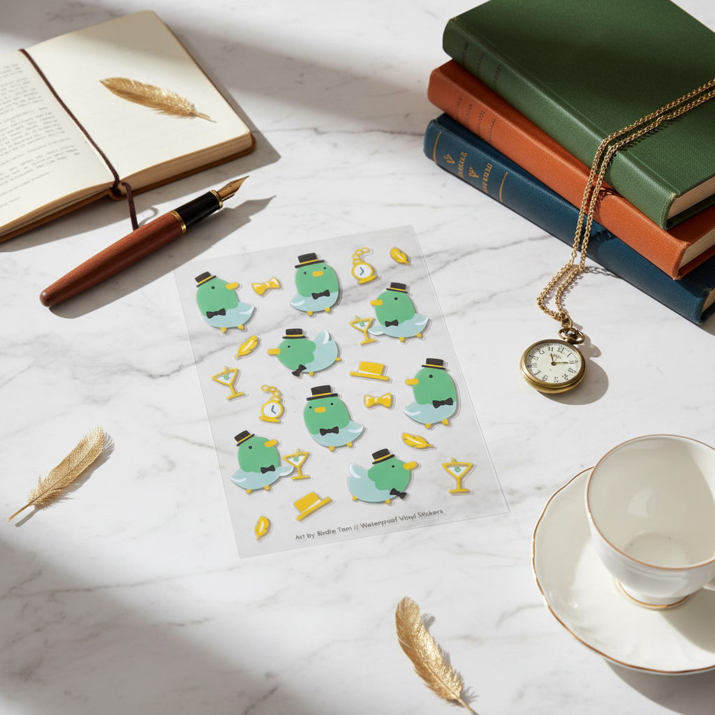 Aufkleberbogen – Herr Stockente