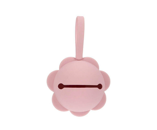 Porte-sucette en silicone Fleur rose - vue 2