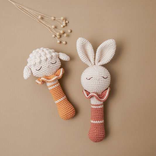 Terracotta rabbit rattle