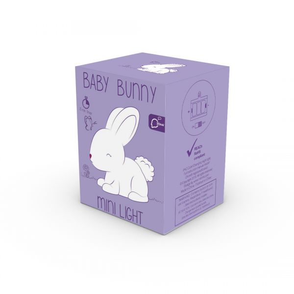Mini pink bunny white