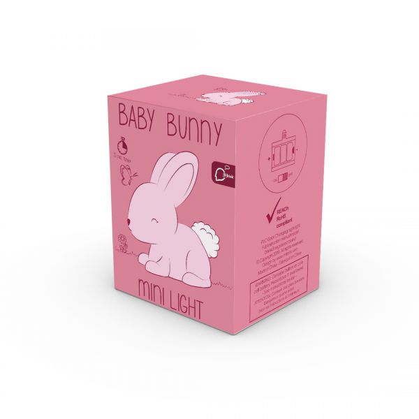 Mini pink rabbit night light