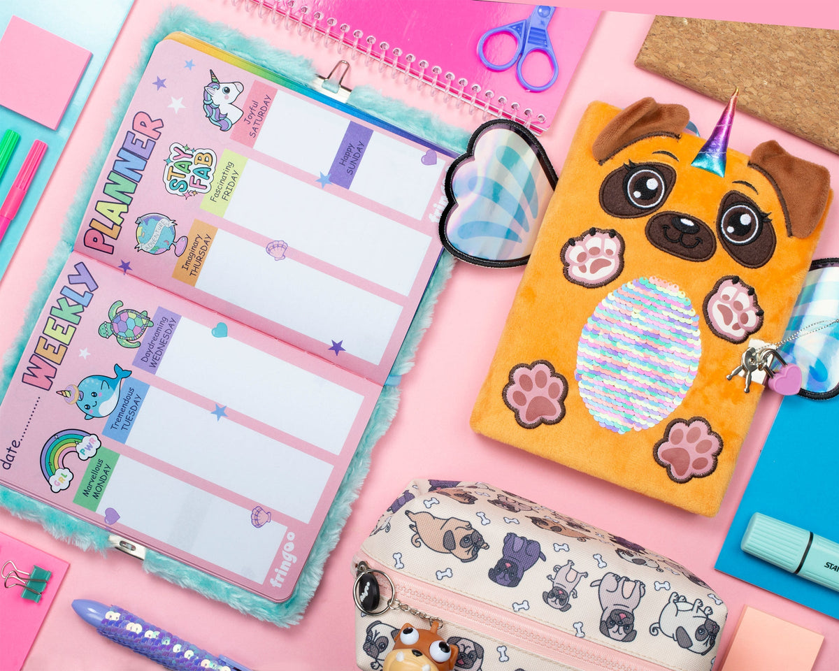 3D Plush Notebook – Pug Wings