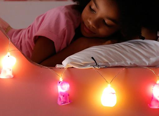 Pink Dinosaur String Lights