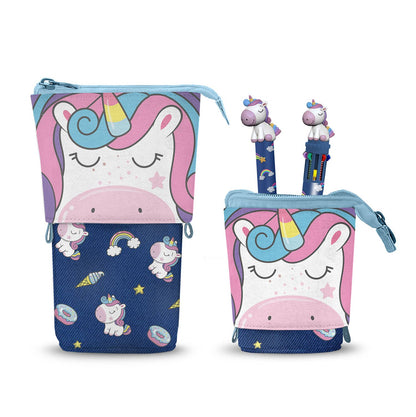 Cute Pencil Case + 10-Color Pen + Oh My Pop! "Sweety" Erasable Gel Pen