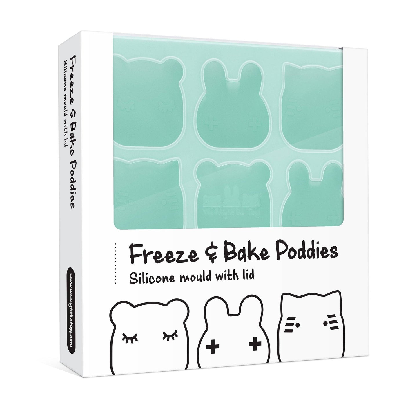 Ice cube tray/mold Freeze & Bake Poddies - Mint