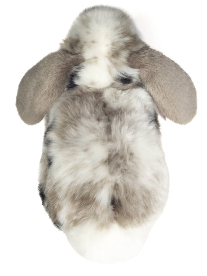 Grey and white lop rabbit plush toy