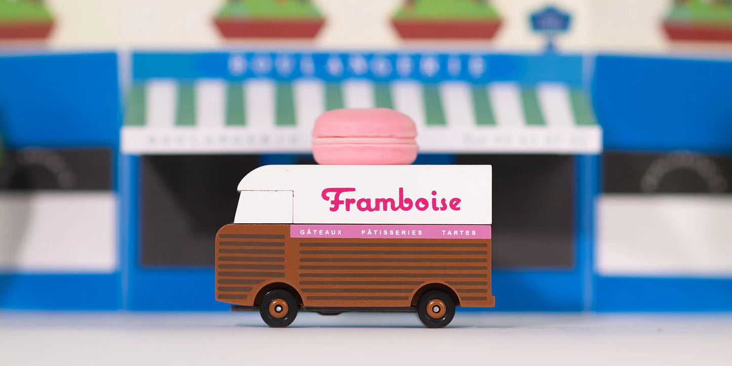 Camionette en Bois Candycar World - Van Macaron Framboise