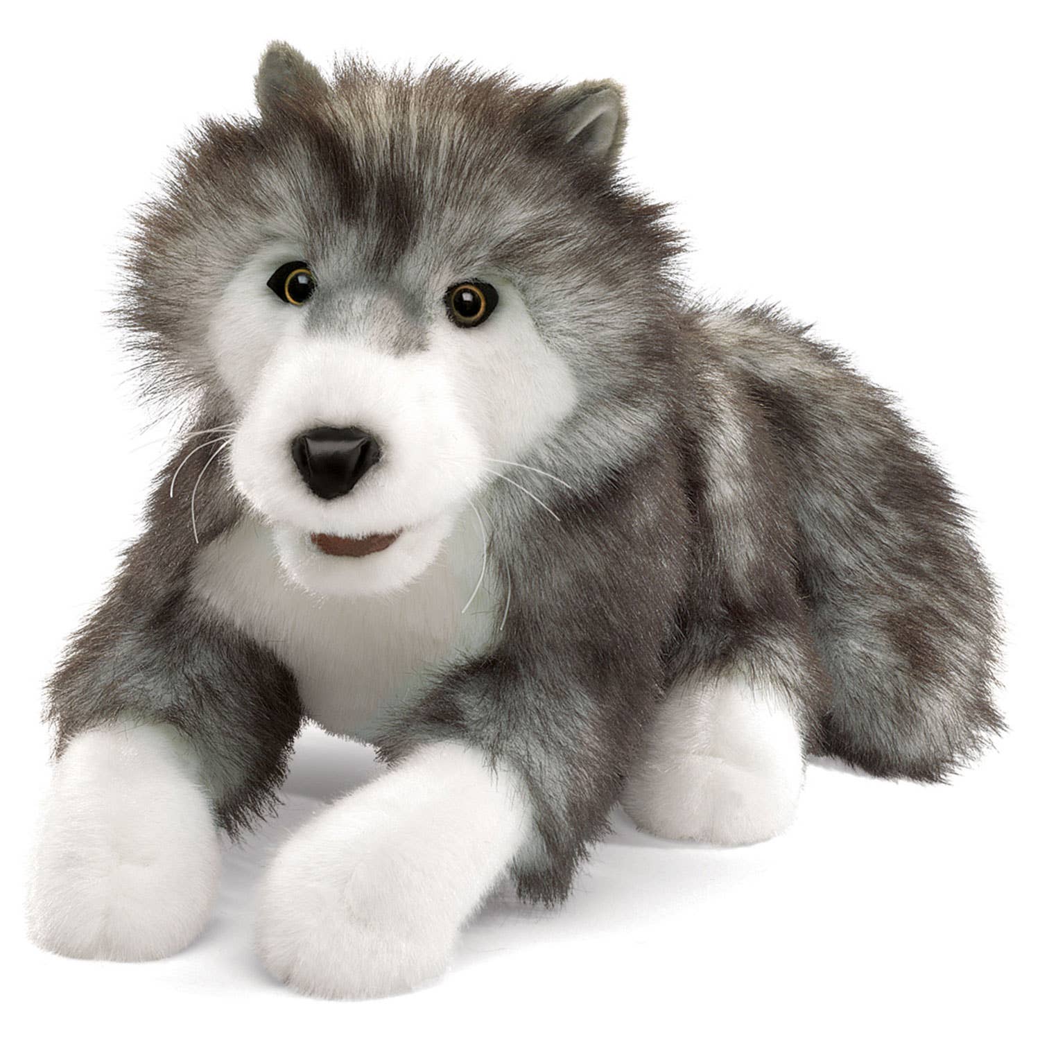 Marionnette à main Loup arctique/Loup des bois 2171 Folkmanis réaliste