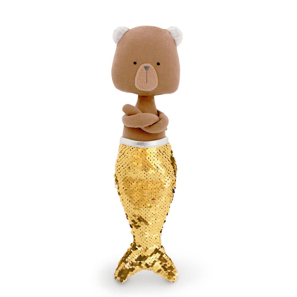 Cotton soft toy, Oscar The Bear: Mermaid-29cm-3+
