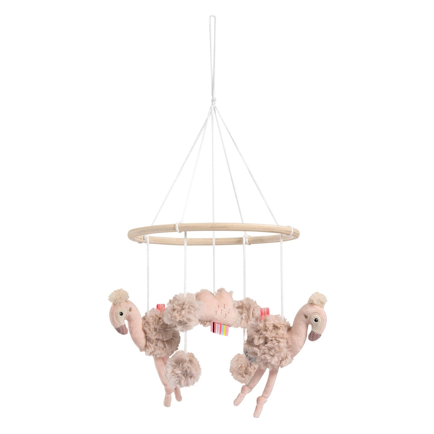 Holz-Mobile Flamingo