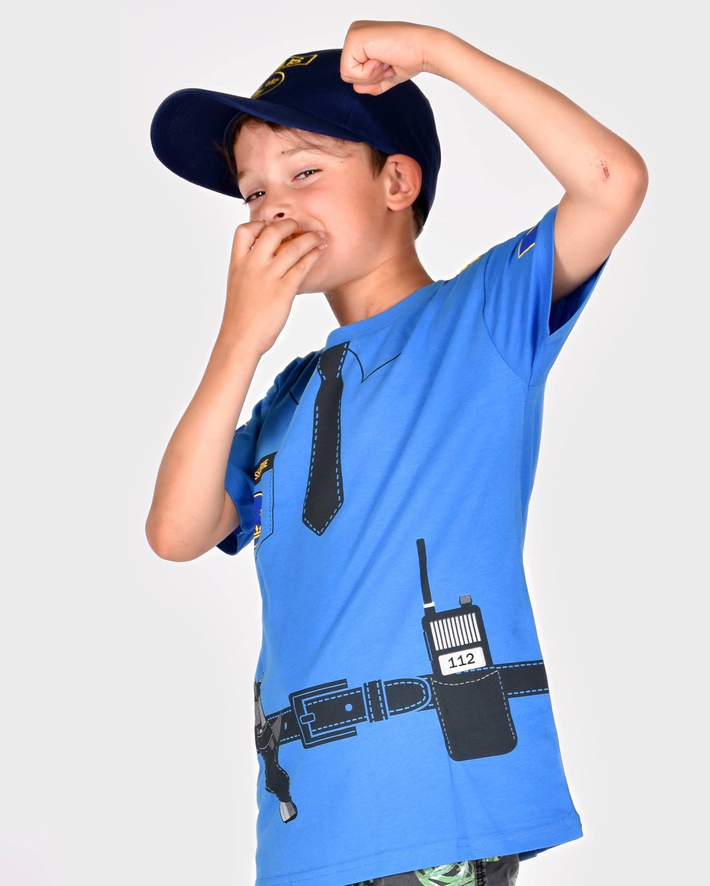 Organic cotton Police t-shirt 98-104 cm 2-4 years