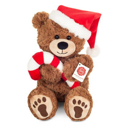 Peluche Ours de Noël avec Canne en Sucre d’Orge – 30 cm