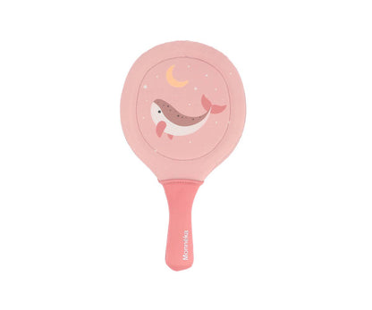 Raquettes de plage en néoprène Whale Pink avec balle