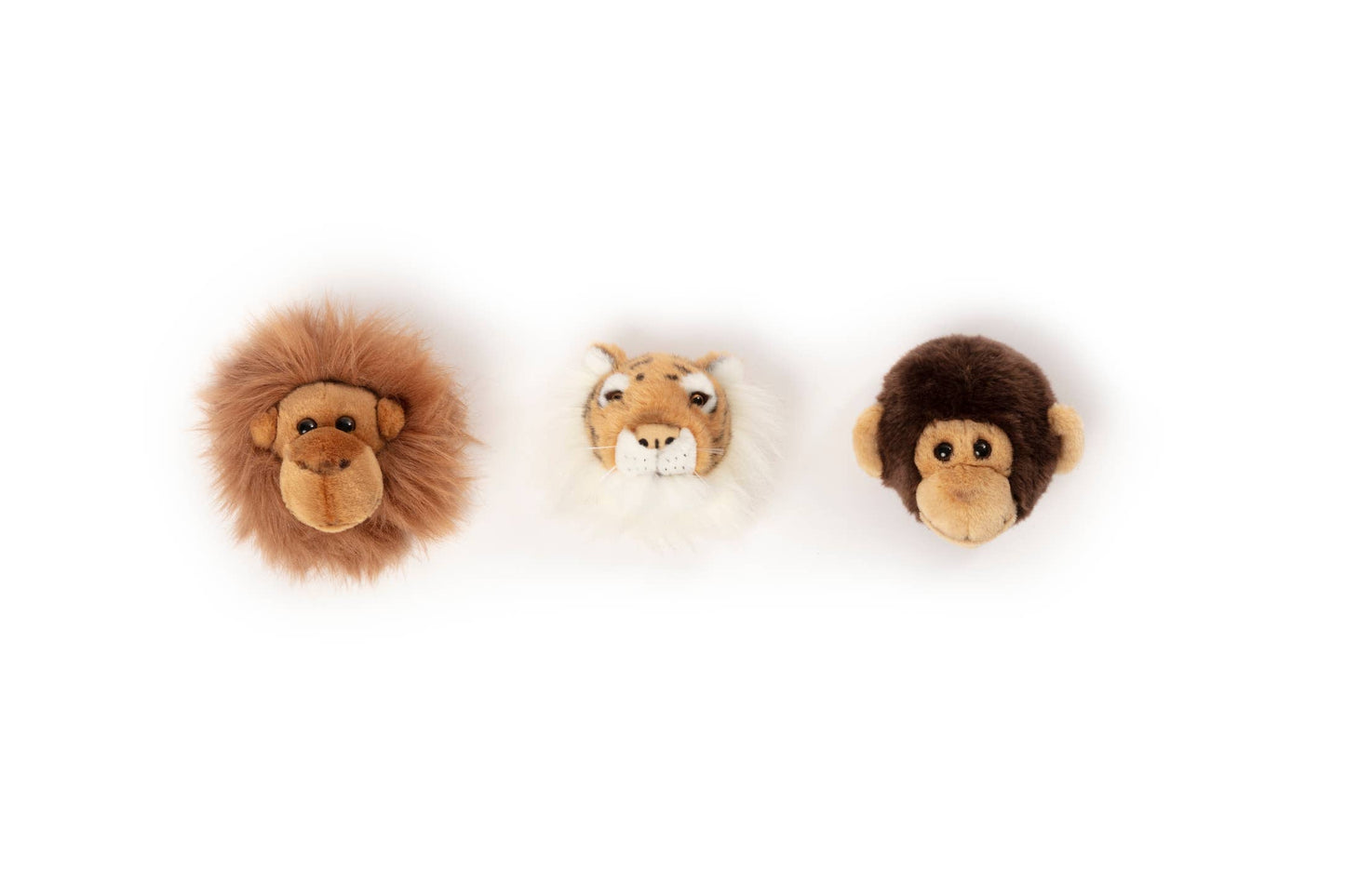 Mini Décoration Murale Peluche Têtes d'Animaux : Coffret Jungle - Wild & Soft
