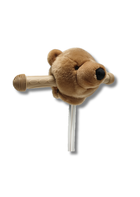 Brown Bear Head Accessory for Kids' Bikes and Scooters