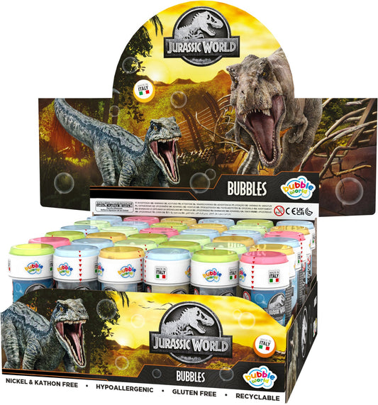 Seifenblasen-Set Jurassic World – Display mit 36 Flaschen à 60 ml Bubble World