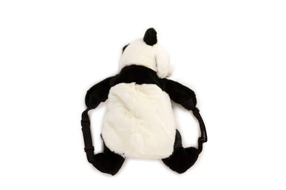 Panda plush backpack for children