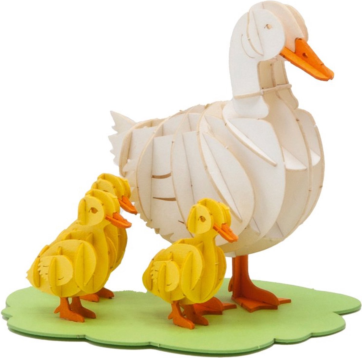 3D-Papiermodell - Gänsefamilie 