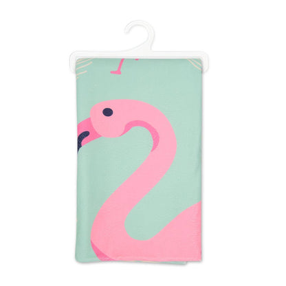 Pink Flamingos Beach Towel