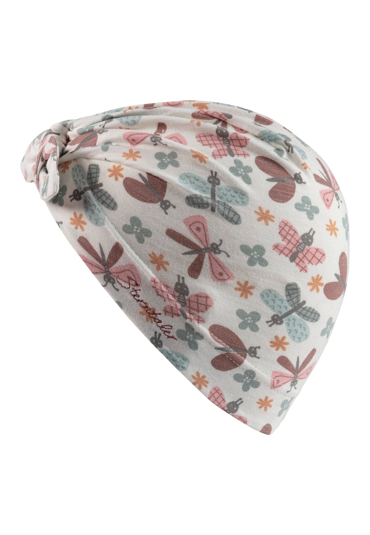Bonnet bébé à nœud et papillons - écru – vue 4