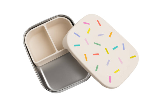 Stainless Steel Lunch Box with Compartments for Children
 confetti