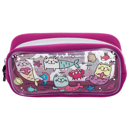 Trousse scolaire en PVC – chat sirène