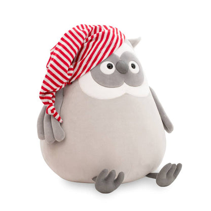 Plush owl with nightcap