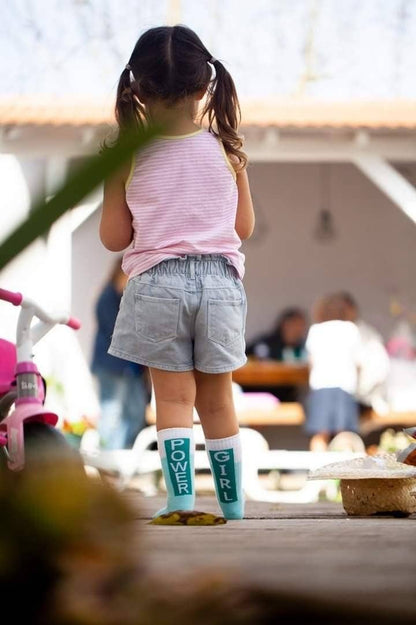 Chaussettes Enfant Girl Power - Bleu