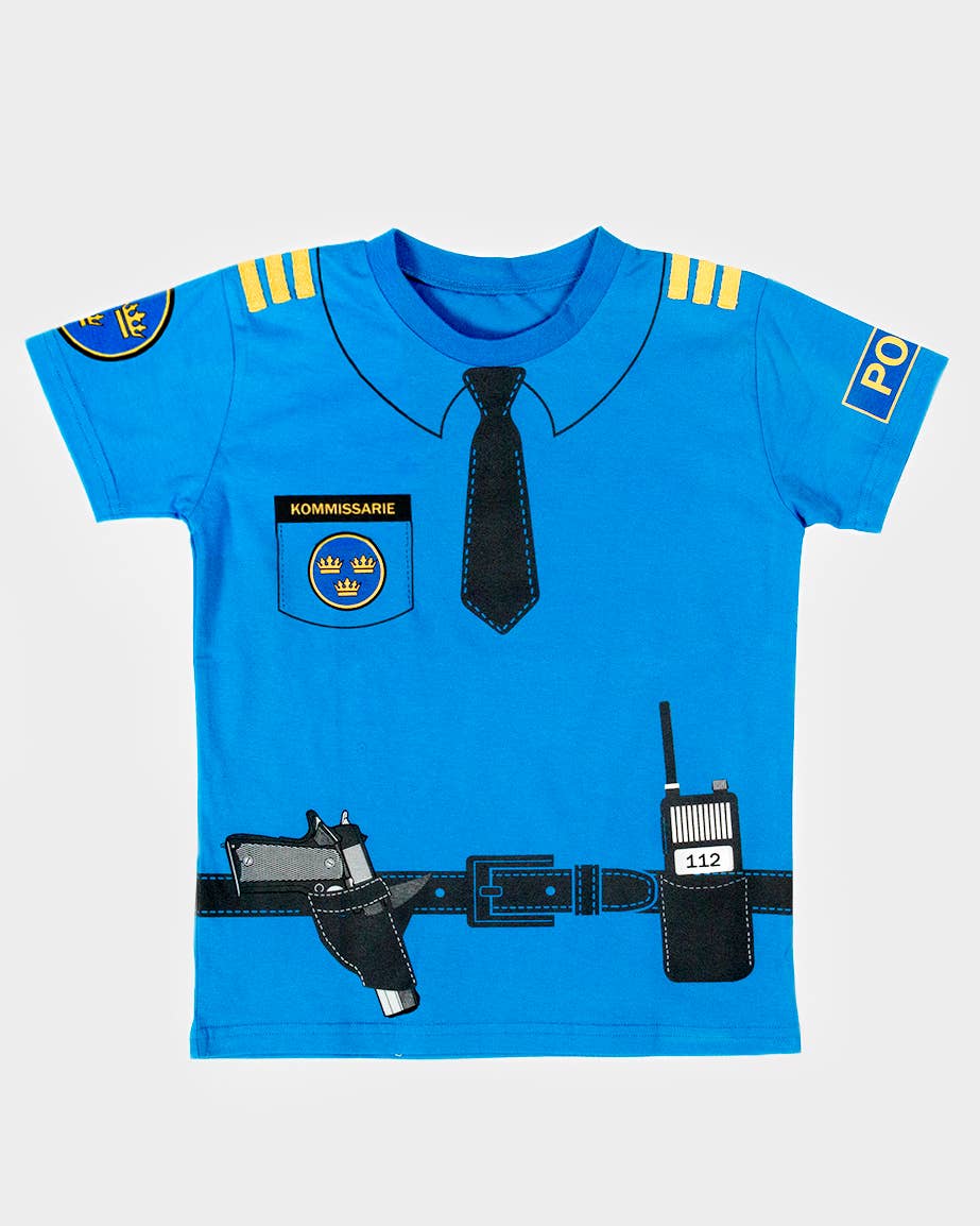 Organic cotton Police t-shirt 98-104 cm 2-4 years