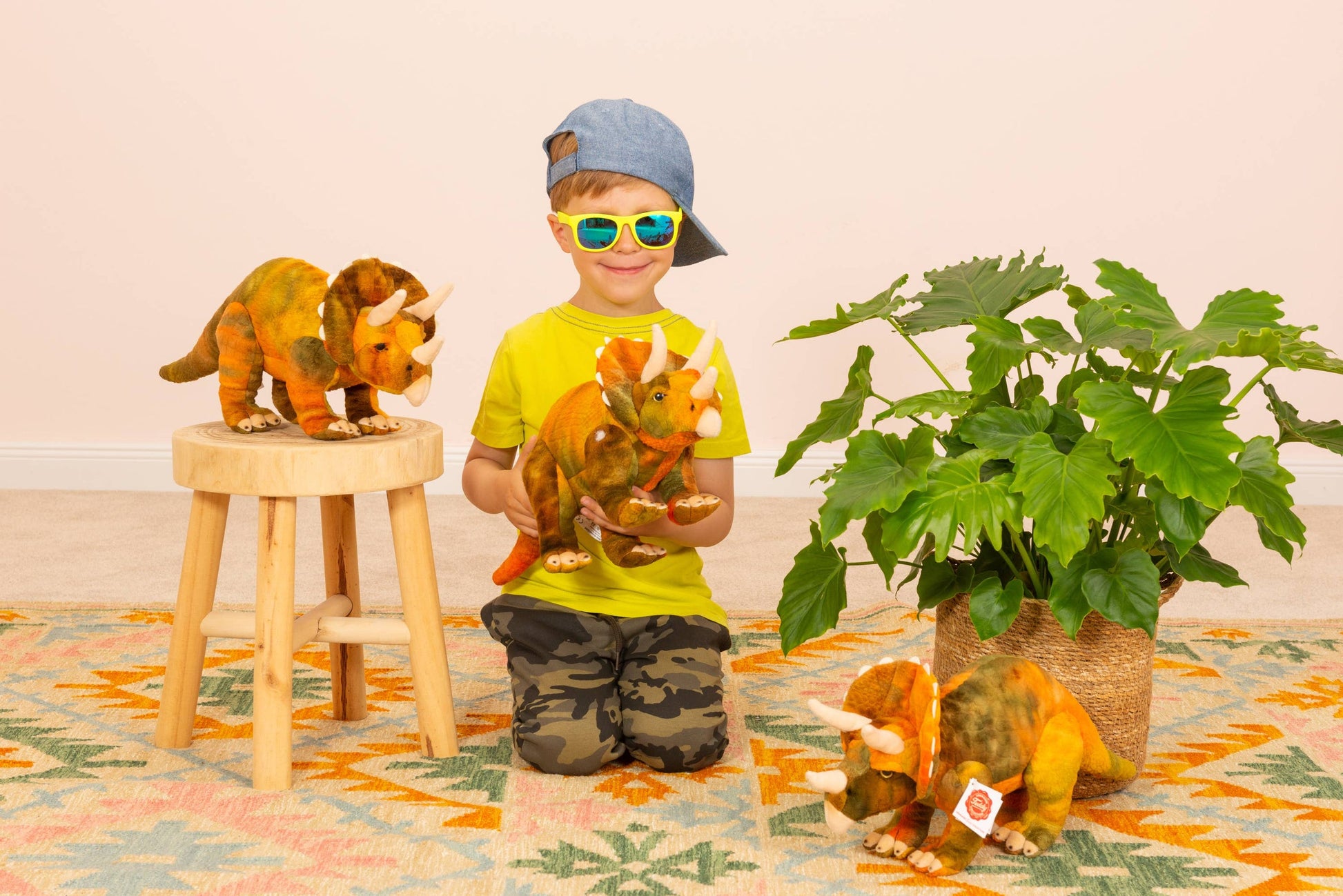 Peluche Dinosaure Tricératops – 42 cm - Teddy Hermann