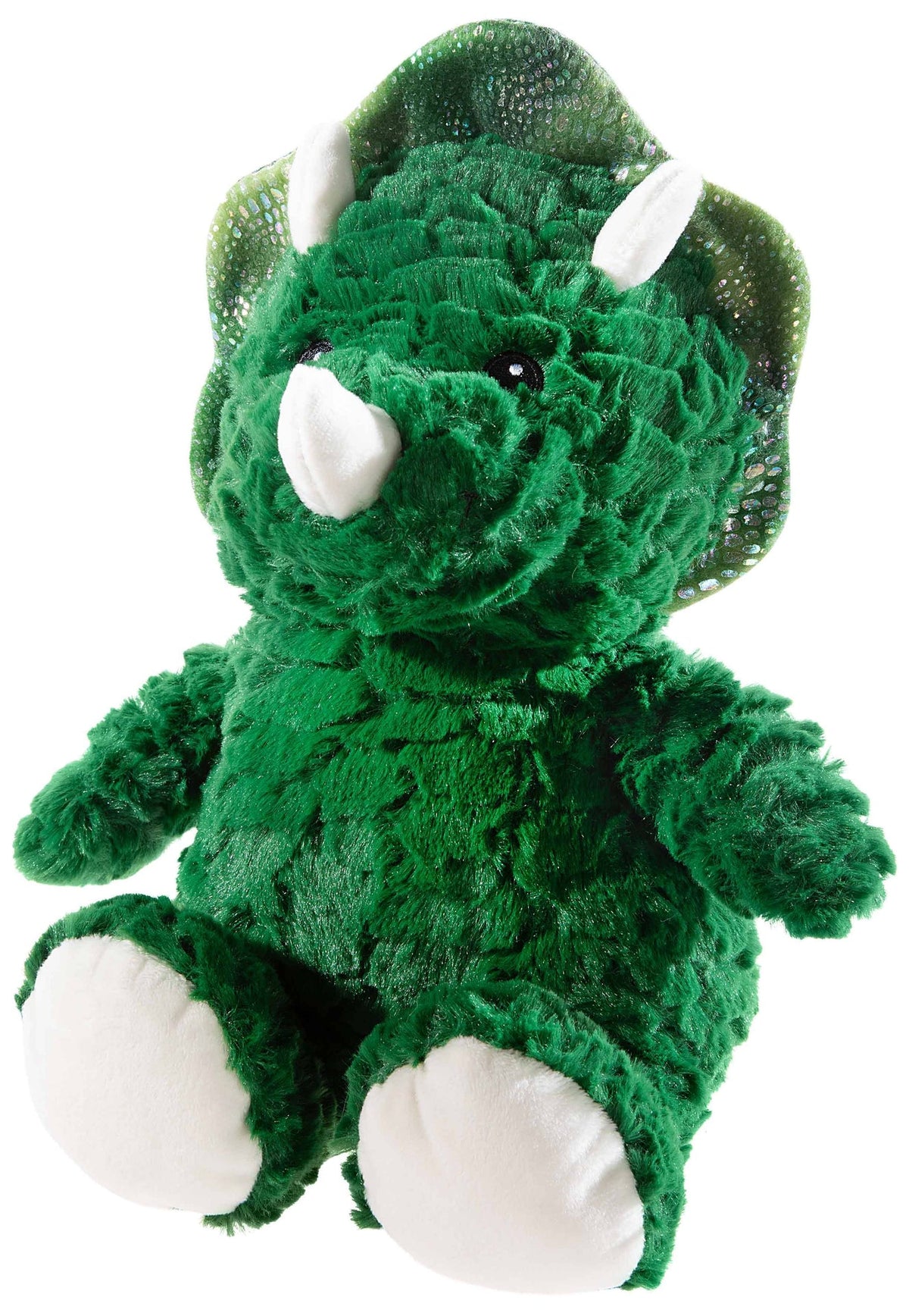 Peluche DINO Dinosaure vert à cornes - 32 cm — Heunec