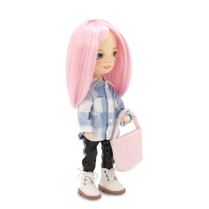 Billie doll with plaid shirt, 32 cm