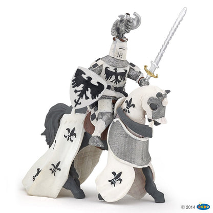 Figurine Chevalier blanc au cimier Papo - personnage médiéval