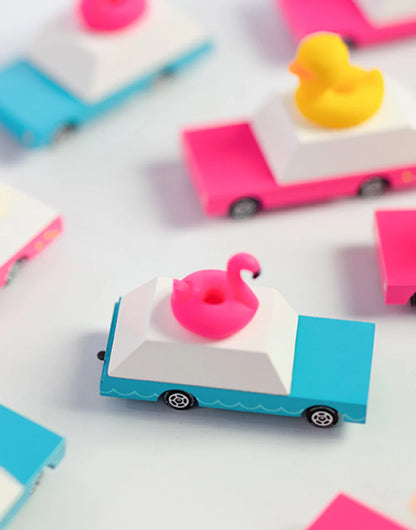 Candycar World Wooden Car - Pink Flamingo