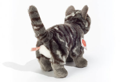 Stehendes graues Tabby-Katzen-Plüschtier