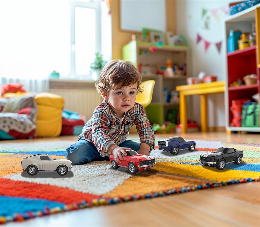 Schwarzer Ford Mustang - Baghera