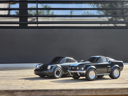 Schwarzer Ford Mustang - Baghera