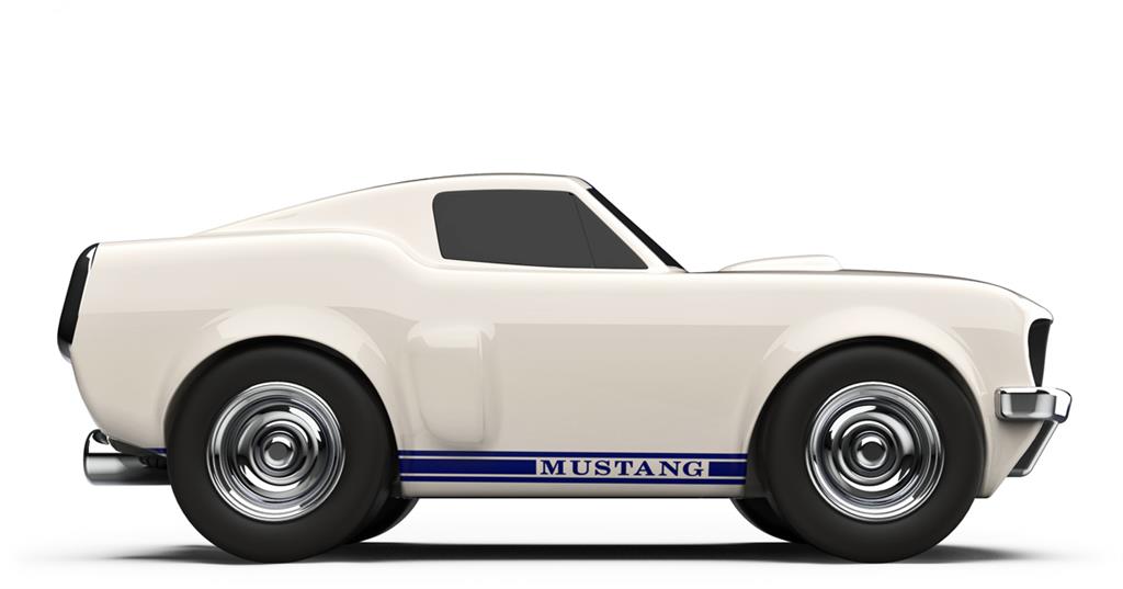 Elfenbeinweißer Ford Mustang - Baghera