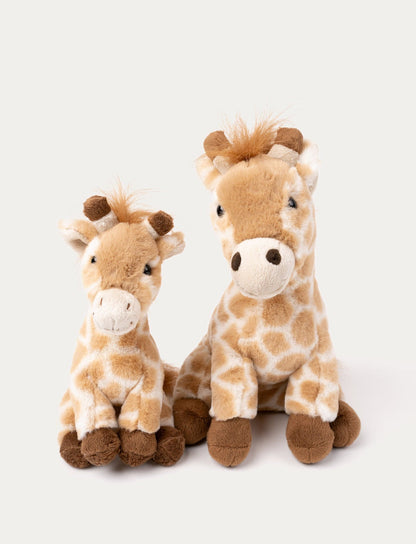Duo de Peluches Girafes – Maman et Bébé, 28 cm / 18 cm