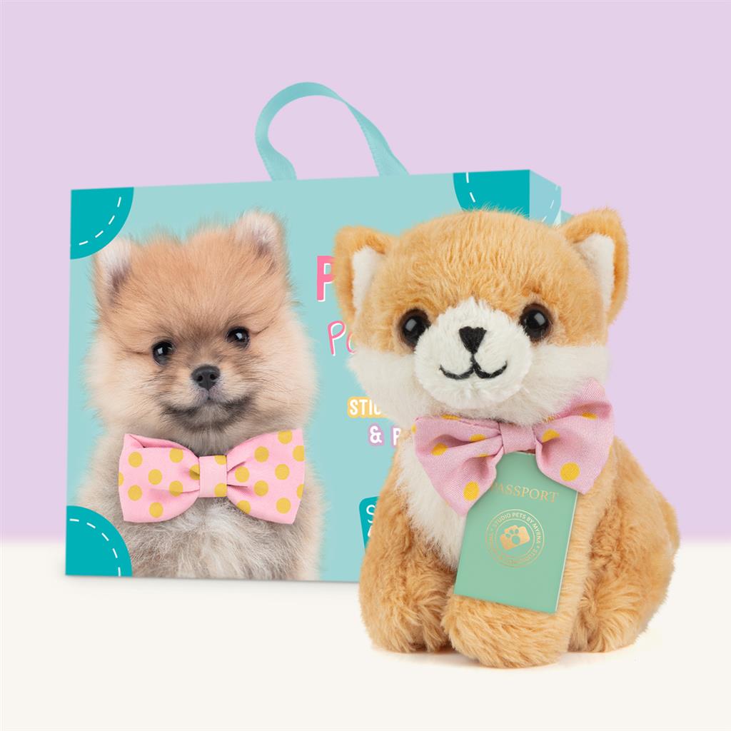 Mini Pomeranian Puppy Plush Toy