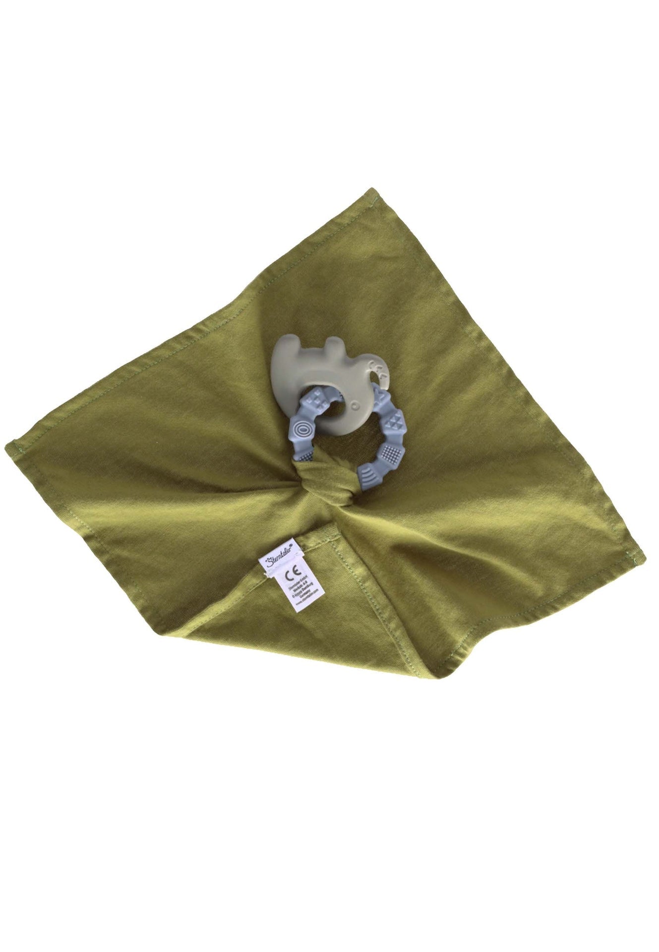 Comforter with Teething Ring Elephant Eddy Green M