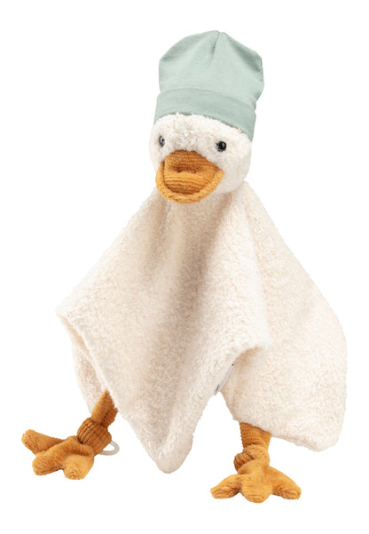 Doudou Canard Edda M avec attache-sucette