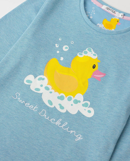 Kinder-Langarmpyjama – Ente „Sweet Duckling“