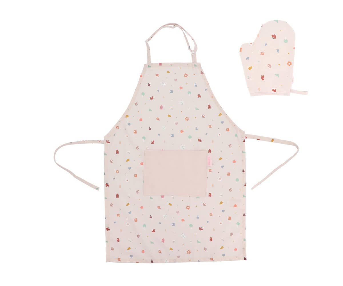 Geometric Nature Apron and Pot Holder Set